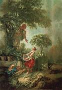 Francois Boucher La Cueillette des Fruits oil